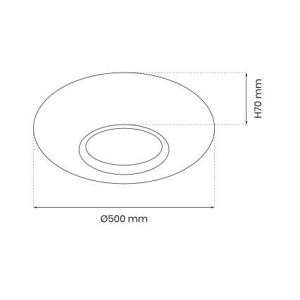 Plafoniera LED Dimmerabile TOKYO LED/48W/230V 3000-6000K + telecomando