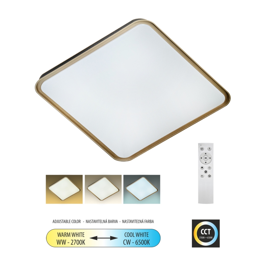 Plafoniera LED dimmerabile UNA LED/60W/230V 2700-6500K 50x50 cm + telecomando