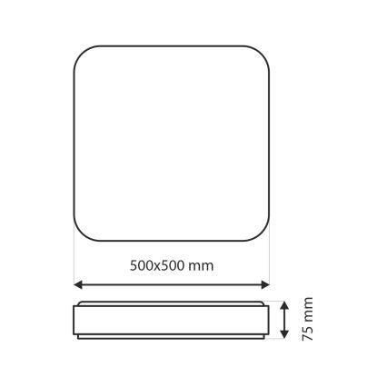 Plafoniera LED dimmerabile UNA LED/60W/230V 2700-6500K 50x50 cm + telecomando