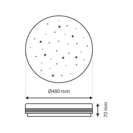 Plafoniera LED dimmerabile VENTA LED/36W/230V 2700-6500K diametro 48 cm + telecomando