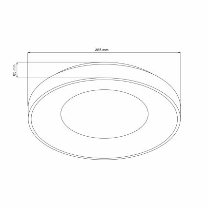 Plafoniera LED dimmerabile da bagno WITOLD LED/48W/230V Ø 38,5 cm 3000-6000K IP44 + telecomando
