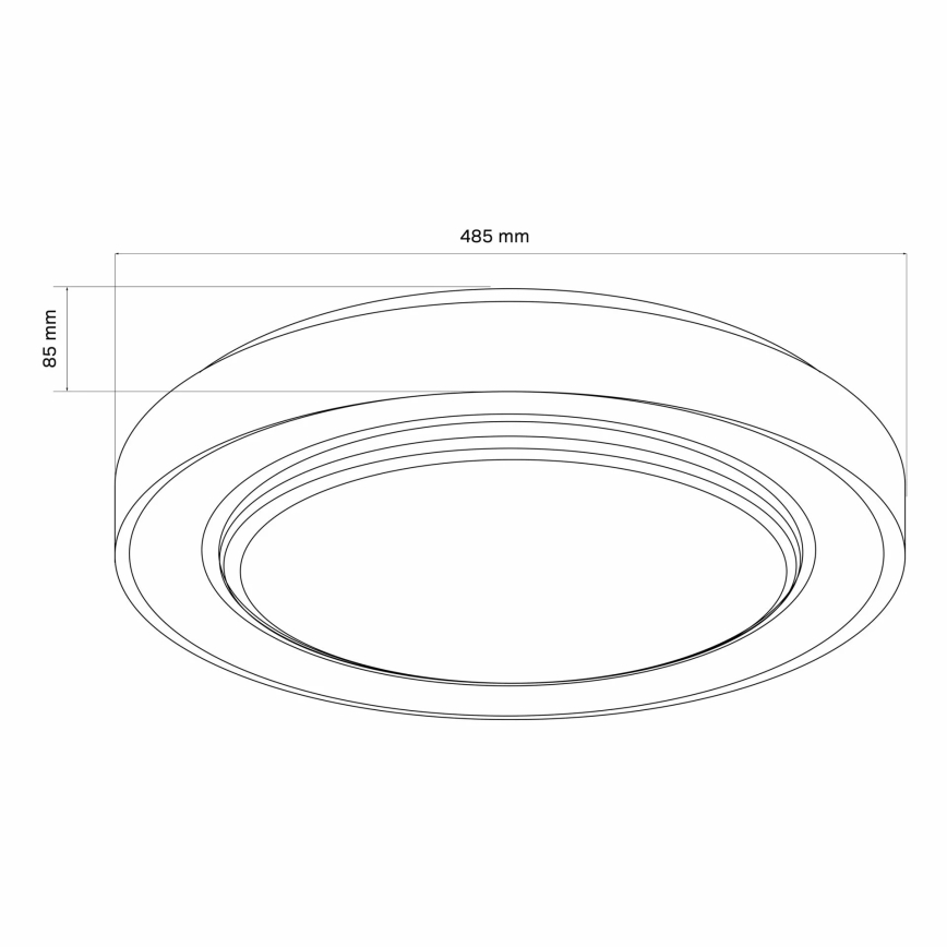 Plafoniera LED dimmerabile da bagno ZYGMUNT LED/72W/230V diametro 48,5 cm 3000-6000K IP44 + telecomando
