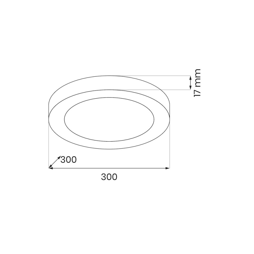 Plafoniera LED EVORA, 24W, 230V, 3000/4000/6000K, Ø 30 cm, bianca