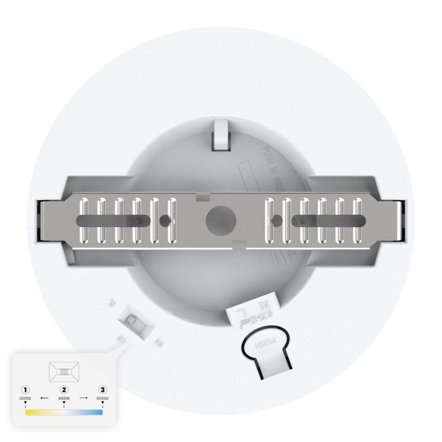 Plafoniera LED EVORA LED/6W/230V 3000/4000/6000K Ø 14 cm bianca