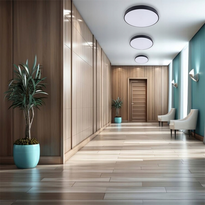 Plafoniera LED FELIZ LED/30W/230V 4000K diametro 30 cm nero