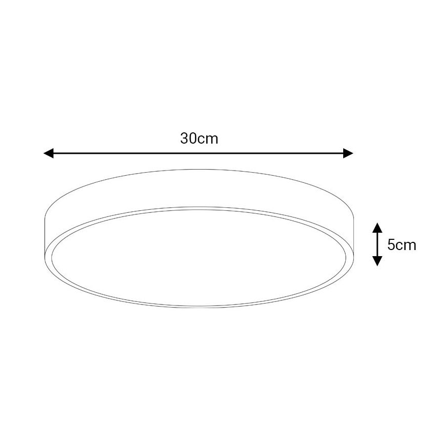 Plafoniera LED FELIZ LED/30W/230V 4000K diametro 30 cm nero