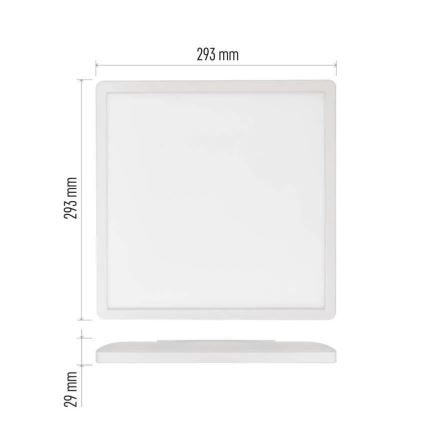 Plafoniera LED FLORI LED/18W/230V 4000K bianco 29x29 cm