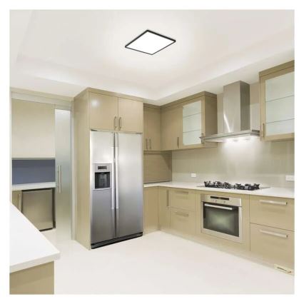 Plafoniera LED FLORI LED/18W/230V 4000K nero 29x29 cm