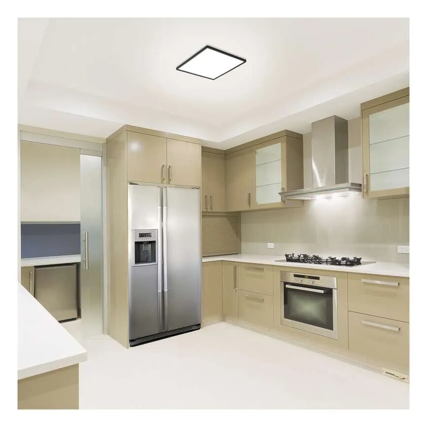 Plafoniera LED FLORI LED/18W/230V 4000K nero 29x29 cm