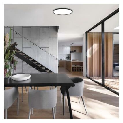 Plafoniera LED FLORI LED/18W/230V 4000K nero diametro 29 cm