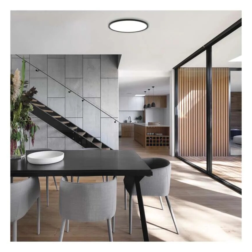 Plafoniera LED FLORI LED/18W/230V 4000K nero diametro 29 cm