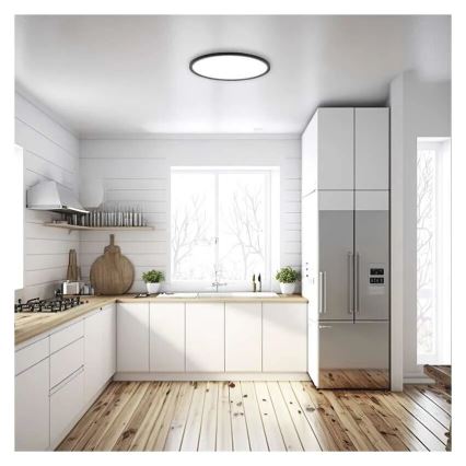 Plafoniera LED FLORI LED/18W/230V 4000K nero diametro 29 cm