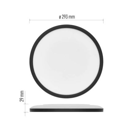 Plafoniera LED FLORI LED/18W/230V 4000K nero diametro 29 cm