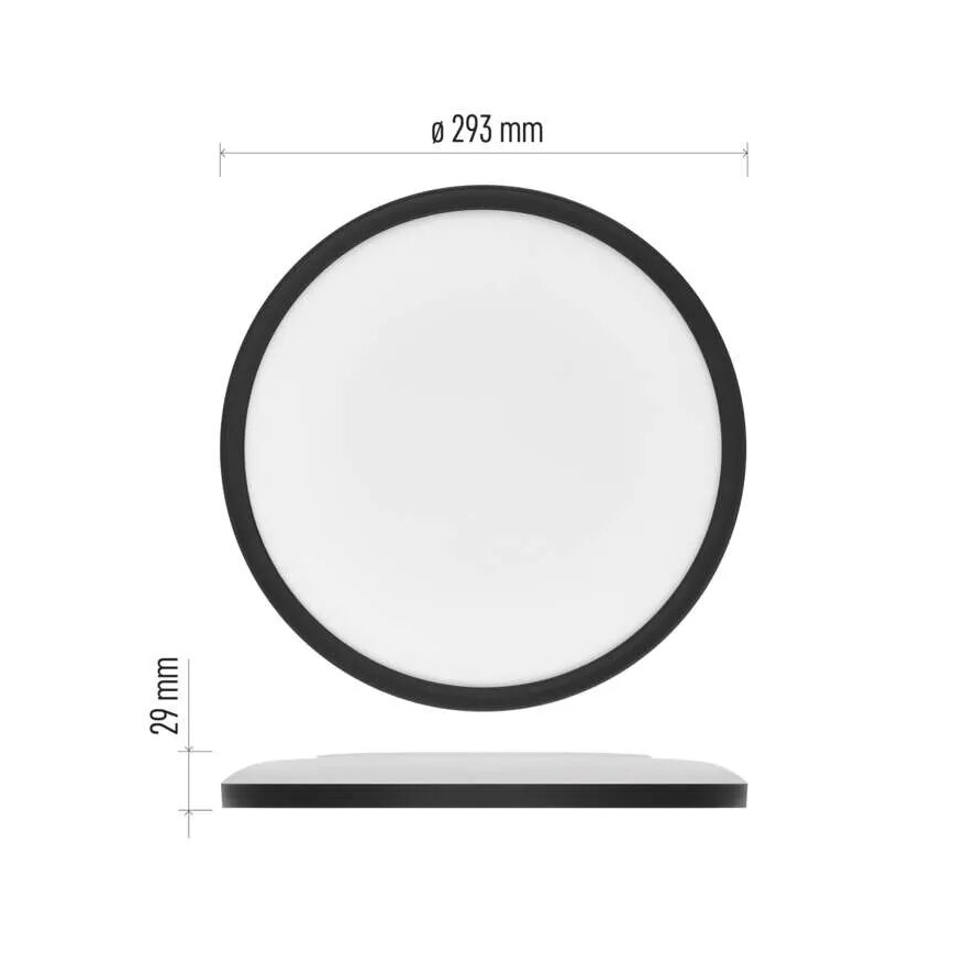 Plafoniera LED FLORI LED/18W/230V 4000K nero diametro 29 cm