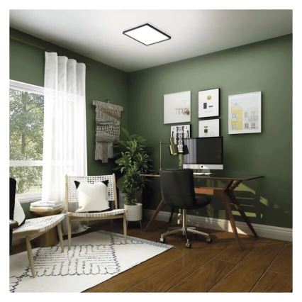 Plafoniera LED FLORI LED/22W/230V 4000K nero 42x42 cm