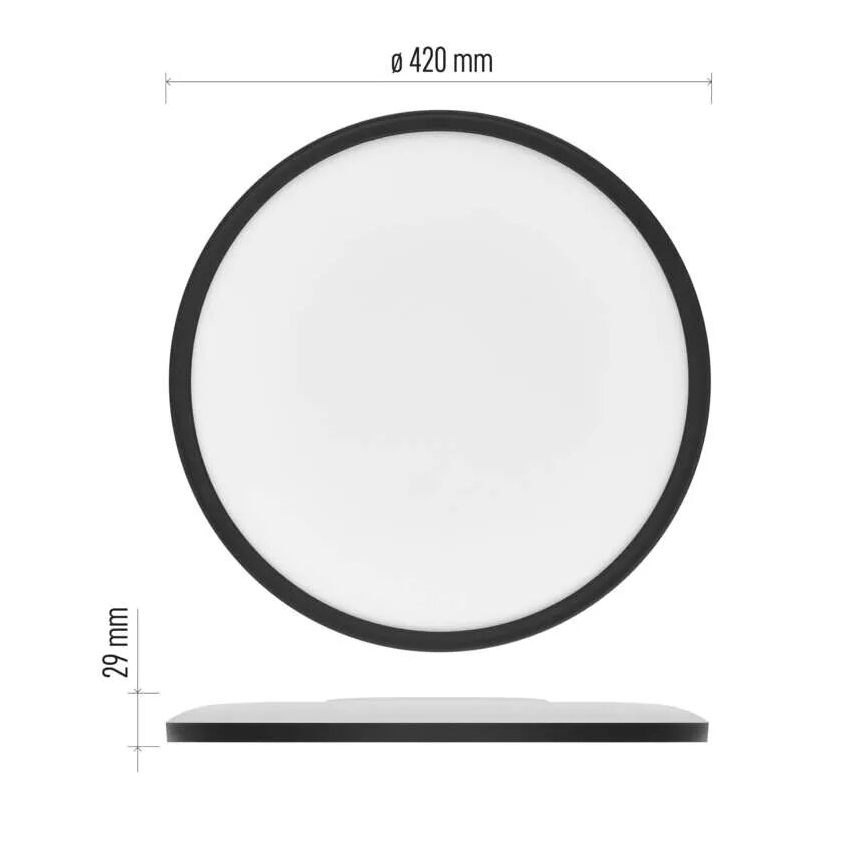 Plafoniera LED FLORI LED/22W/230V 4000K nero diametro 42 cm