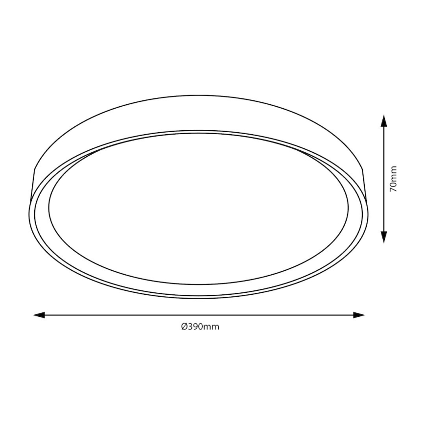 Plafoniera LED FOREST 24W/230V, Ø 39 cm, marrone