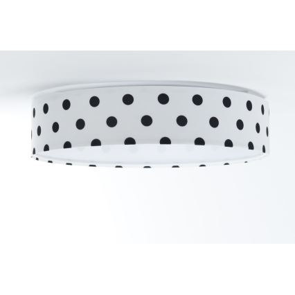 Lampada da soffitto LED per bambini GALAXY KIDS LED/24W/230V a pois bianco/nero