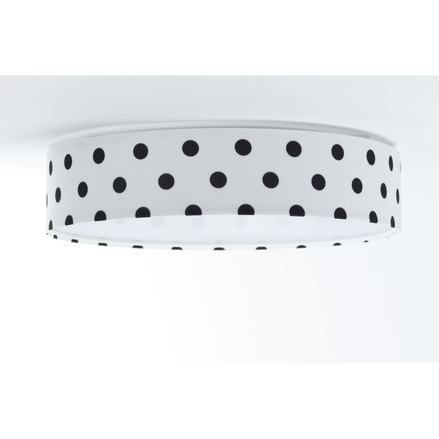 Lampada da soffitto LED per bambini GALAXY KIDS LED/24W/230V a pois bianco/nero