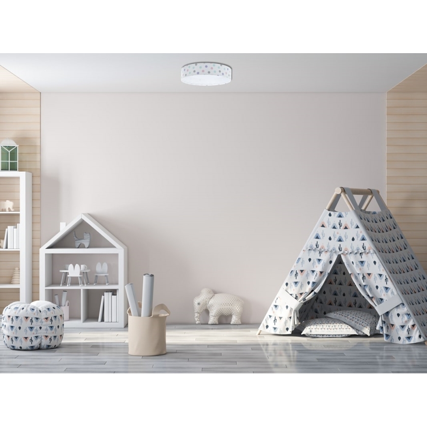 Lampada da soffitto LED per bambini GALAXY KIDS LED/24W/230V a pois multicolore