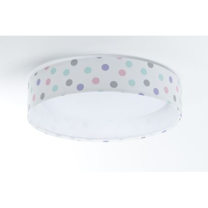 Lampada da soffitto LED per bambini GALAXY KIDS LED/24W/230V a pois multicolore