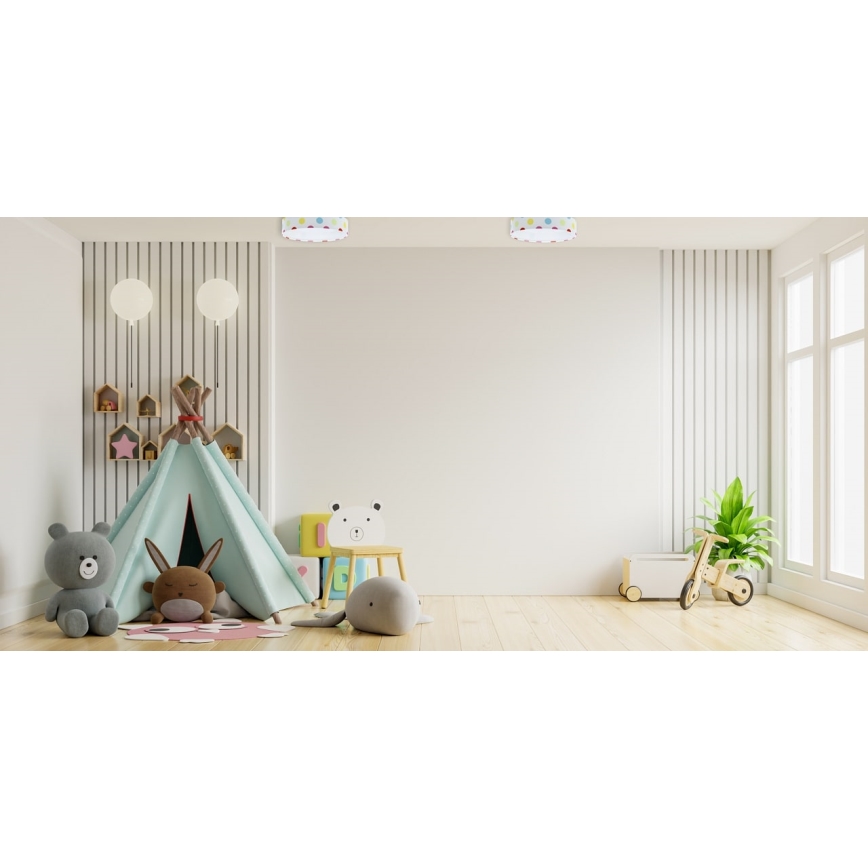 Lampada da soffitto LED per bambini GALAXY KIDS LED/24W/230V a pois multicolore