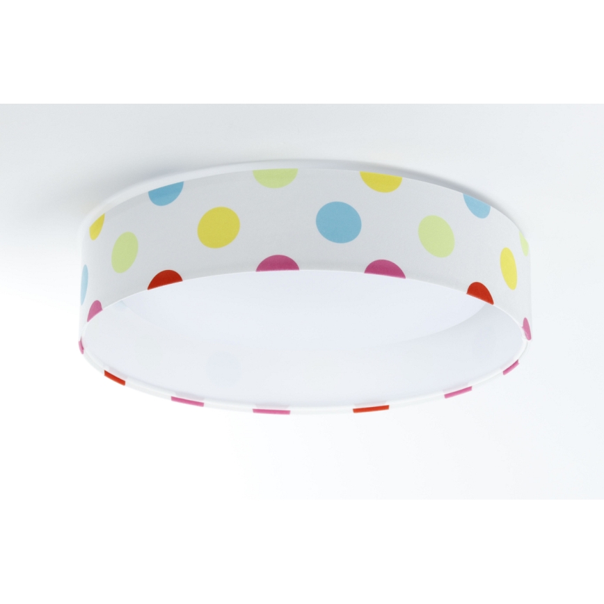 Lampada da soffitto LED per bambini GALAXY KIDS LED/24W/230V a pois multicolore