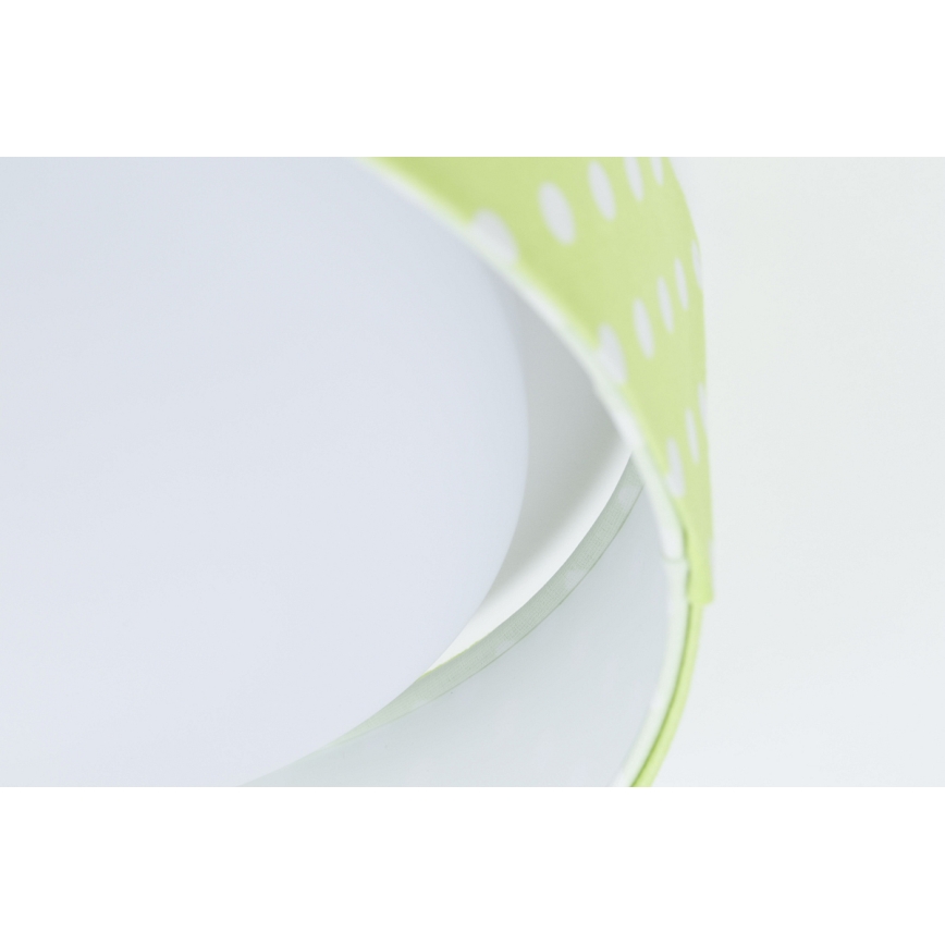 Lampada da soffitto LED per bambini GALAXY KIDS LED/24W/230V pois verde/bianco