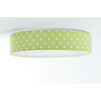 Plafoniera LED GALAXY KIDS LED/24W/230V punti verde/bianco