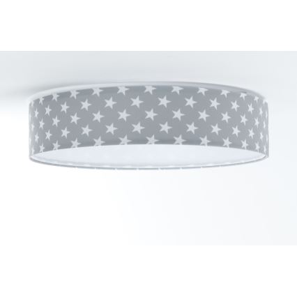 Plafoniera LED GALAXY KIDS LED/24W/230V stelle grigio/bianco