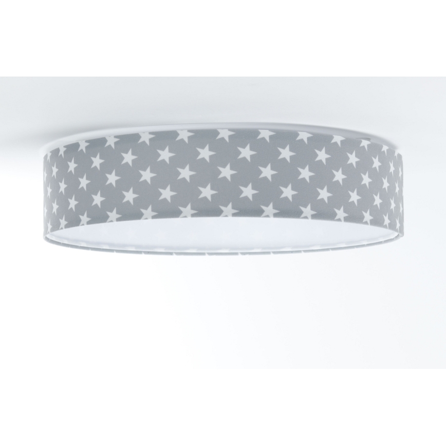Plafoniera LED GALAXY KIDS LED/24W/230V stelle grigio/bianco