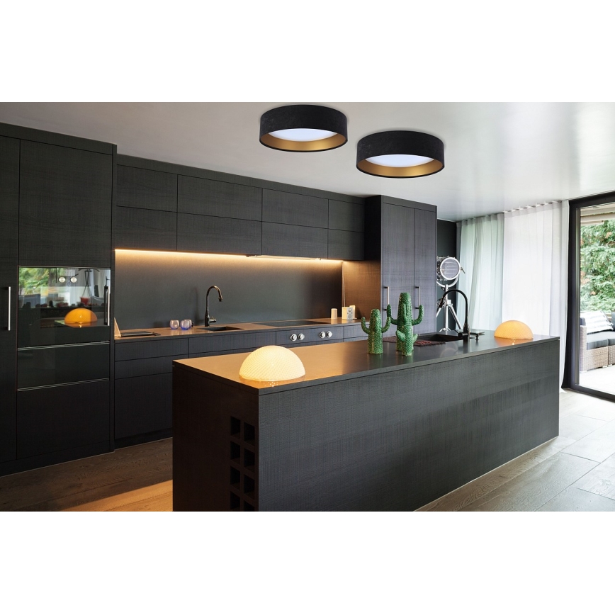 Plafoniera LED GALAXY LED/24W/230V Ø 44 cm nero/oro