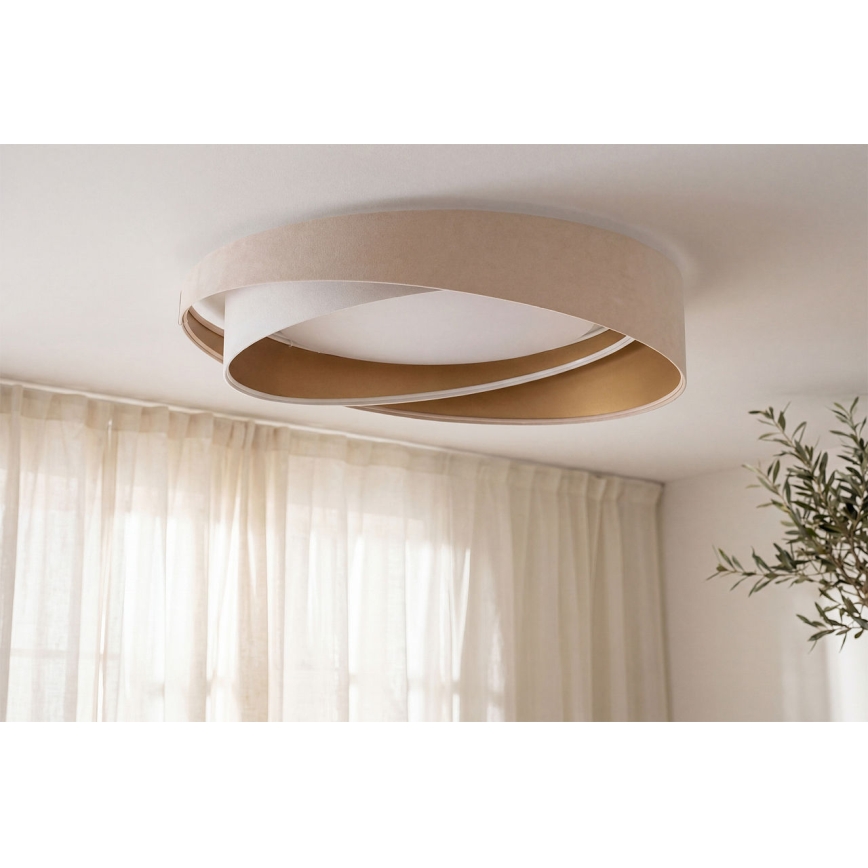 Plafoniera LED GALAXY MODERN LED/24W/230V Ø 55 cm beige/bianco/oro