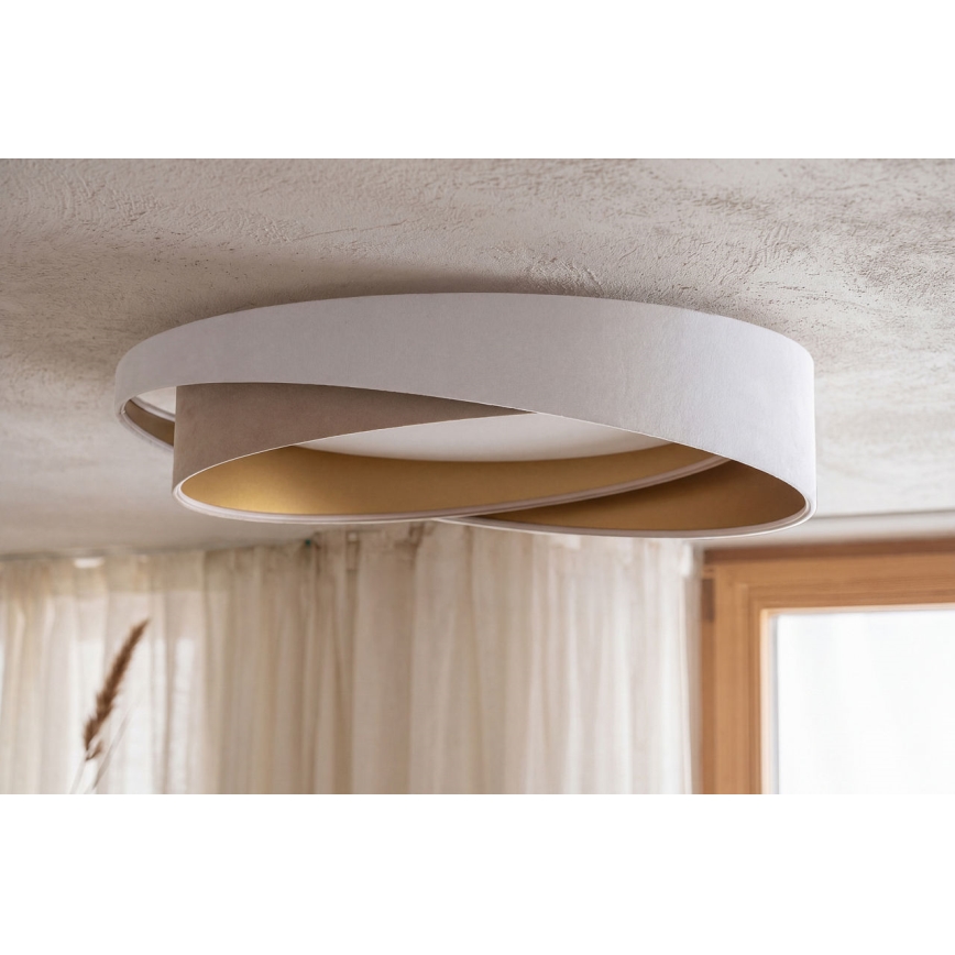 Plafoniera LED GALAXY MODERN LED/24W/230V Ø 55 cm bianco/beige/oro