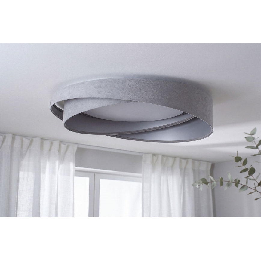Plafoniera LED GALAXY MODERN LED/24W/230V Ø 55 cm grigio/argento