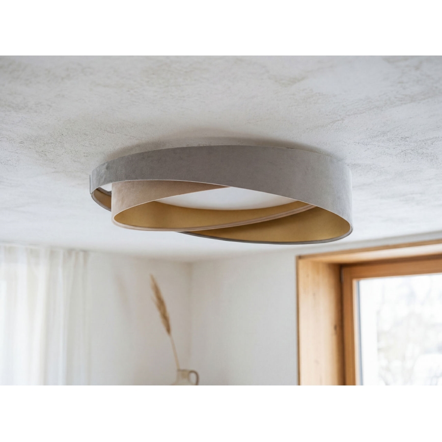 Plafoniera LED GALAXY MODERN LED/24W/230V Ø 55 cm grigio/beige/oro