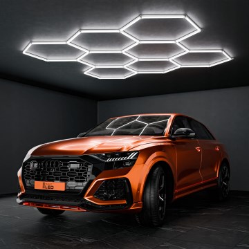 Plafoniera LED HEXAGON LED/350W/85-265V 4000K 313x298 cm CRI 90 IP54 bianco