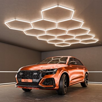Plafoniera LED HEXAGON LED/570W/85-265V 4000K 522x298 cm CRI 90 IP44 bianca