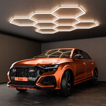 Plafoniera LED HEXAGON LED/570W/85-265V 6500K 522x298 cm CRI 90 IP54 bianco