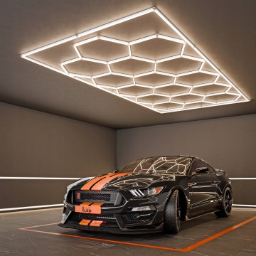 Plafoniera LED HEXAGON LED/696W/85-265V 4000K 484x243 cm CRI 90 IP44 bianca