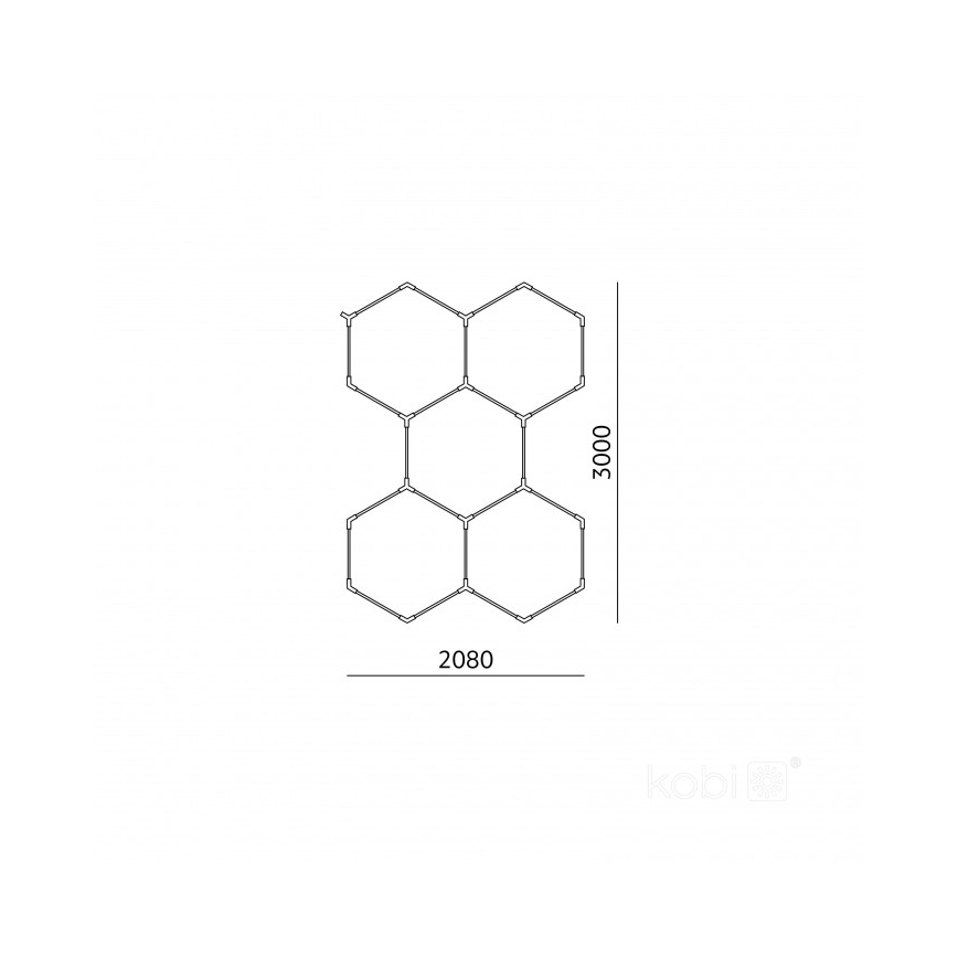 Plafoniera LED HEXLINE LED/216W/230V 4000K 208x300 cm bianco