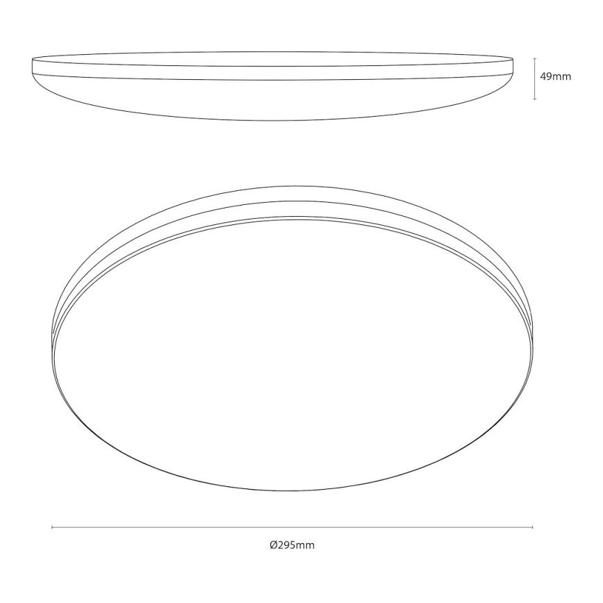 Plafoniera LED HUGO, 12/18/24W, 230V, 3000/4000/6500K, Ø 30 cm, IP54, bianca