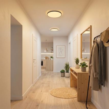 Plafoniera LED HUGO LED/12/18/24W/230V 3000/4000/6500K Ø 30 cm IP54 nero