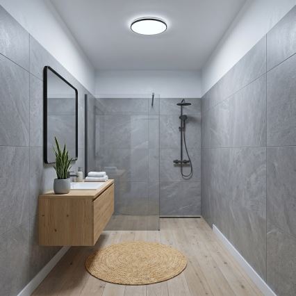 Plafoniera LED HUGO LED/12/18/24W/230V 3000/4000/6500K Ø 30 cm IP54 nero