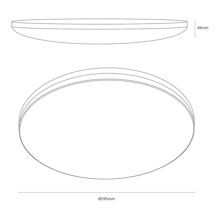 Plafoniera LED HUGO LED/12/18/24W/230V 3000/4000/6500K Ø 30 cm IP54 nero