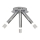 Plafoniera LED ICE 3xLED/5W/230V cromo lucido
