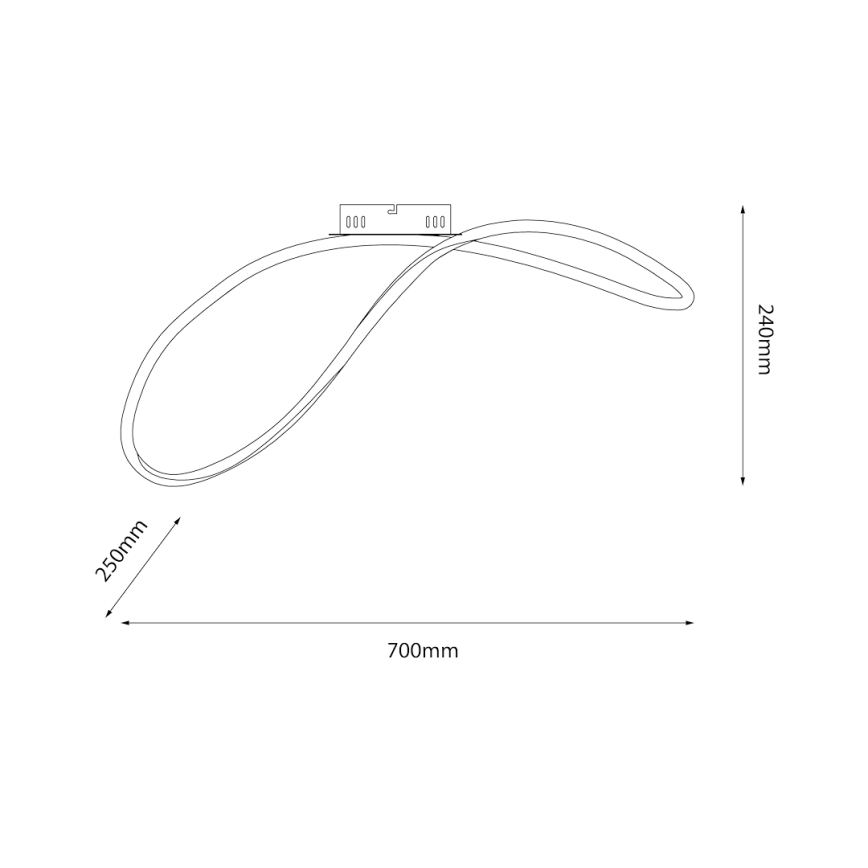 Plafoniera LED INFINITY LED/21W/230V nero