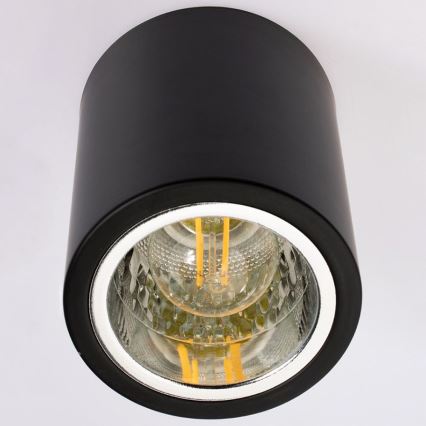 Plafoniera LED JUPITER 1xE27/6W/230V 120x98 mm nero