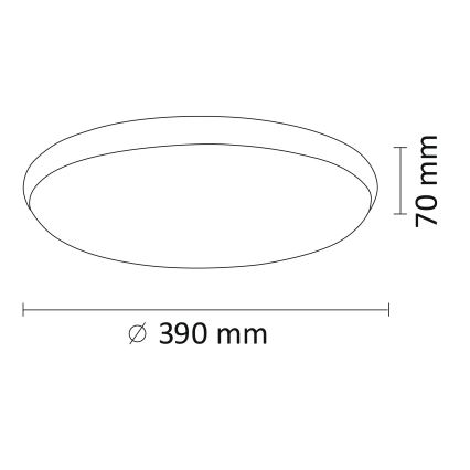Plafoniera LED KERN LED/24W/230V nichel