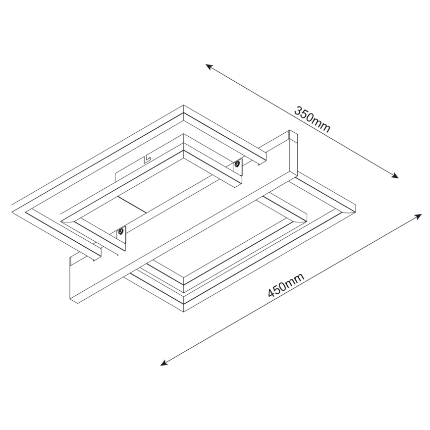Plafoniera LED LARYSA LED/23W/230V 35x45 pino